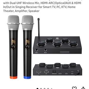 Wireless Vocal Microphone System with Receiver - Black